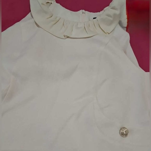 Elegant Cream Sleeveless Top and Skirt Set-Missing external and internal tags - Picture 4 of 6